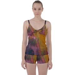 Pollock Tie Front Two Piece Tankini by artworkshop