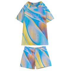 Water And Sunflower Oil Kids  Swim Tee And Shorts Set by artworkshop