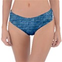 White And Blue Brick Wall Reversible Classic Bikini Bottoms View1