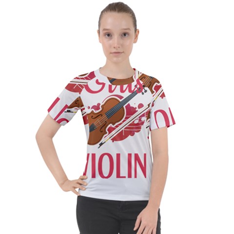 Violin T- Shirt Cool Girls Play Violin T- Shirt Women s Sport Raglan Tee by maxcute