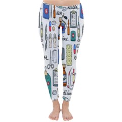 Medical Biology Detail Medicine Psychedelic Science Abstract Abstraction Chemistry Genetics Art Patt Classic Winter Leggings