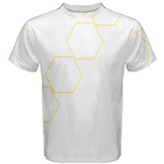 Abstract Hexagon Pattern T- Shirt Abstract Hexagon Pattern T- Shirt Men s Cotton Tee by maxcute