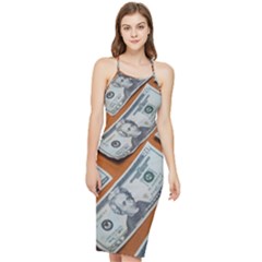 Money Pattern Bodycon Cross Back Summer Dress by artworkshop