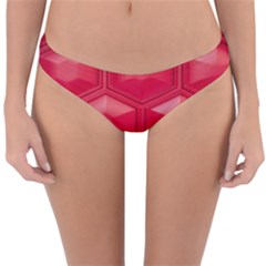 Red Textured Wall Reversible Hipster Bikini Bottoms by artworkshop