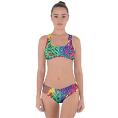 Thread Texture Pattern Criss Cross Bikini Set by artworkshop