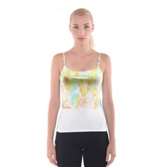 Abstract T- Shirt Abstract Colored Background T- Shirt Spaghetti Strap Top