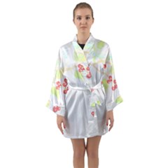 Bird Lover T- Shirtbird T- Shirt (32) Long Sleeve Satin Kimono by maxcute