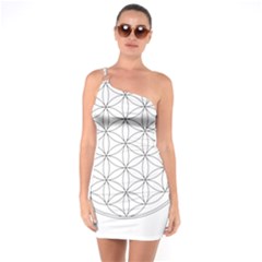 Black And White Pattern T- Shirt Black And White Pattern 2 One Soulder Bodycon Dress