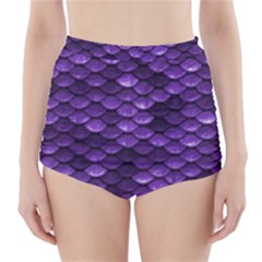 Purple Scales! High-waisted Bikini Bottoms by fructosebat
