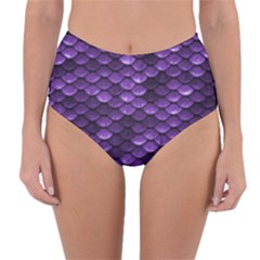Purple Scales! Reversible High-waist Bikini Bottoms by fructosebat