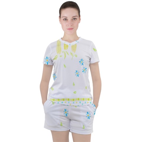 Flowers Lover T- Shirtflowers T- Shirt (10) Women s Tee And Shorts Set by maxcute