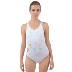 Hello Spring T- Shirt Happy Spring Yall Flowers Bloom Floral First Day Of Spring T- Shirt Cut-out Back One Piece Swimsuit by maxcute