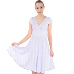Rectangular Seamless Pattern T- Shirt Rectangular Grid Pattern - White T- Shirt Cap Sleeve Front Wrap Midi Dress by maxcute