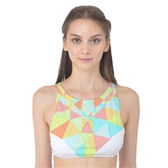 Stained Glass T- Shirt Polygon Geometric Heart Retro T- Shirt Tank Bikini Top by maxcute