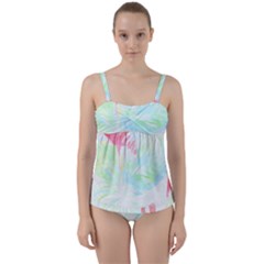 Tropical T- Shirt Tropical Graceful Forestry T- Shirt Twist Front Tankini Set by maxcute