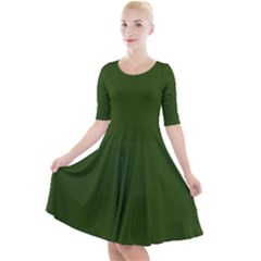 Forest Obsidian Quarter Sleeve A-line Dress by HWDesign
