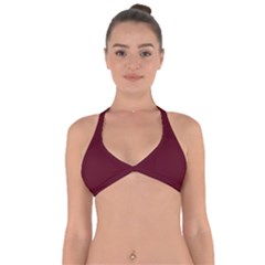Burgundy Scarlet Halter Neck Bikini Top by BohoMe