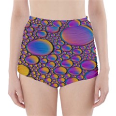 Bubble Color High-waisted Bikini Bottoms by artworkshop