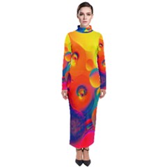 Colorfull Pattern Turtleneck Maxi Dress by artworkshop