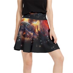 Nebula Galaxy Stars Astronomy Waistband Skirt by Uceng