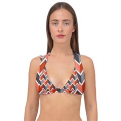 Colorful Zigzag Pattern Wallpaper Free Vector Double Strap Halter Bikini Top by artworkshop