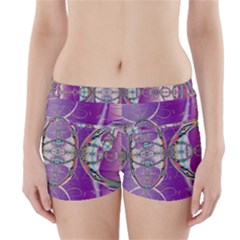 Abstract Colorful Art Pattern Design Fractal Boyleg Bikini Wrap Bottoms