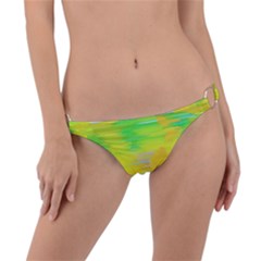 Colorful Multicolored Maximalist Abstract Design Ring Detail Bikini Bottoms by dflcprintsclothing