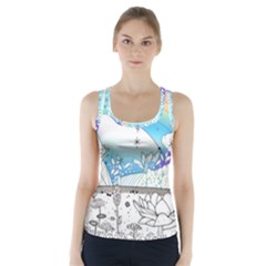 Rainbow Fun Cute Minimal Doodle Drawing Arts Racer Back Sports Top by Ravend