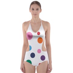 Polka Dot Cut-out One Piece Swimsuit by 8989