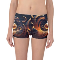 Ai Generated Swirl Space Design Fractal Light Abstract Boyleg Bikini Bottoms by Ravend