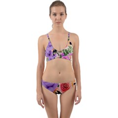 Brittle And Broken Blossoms Wrap Around Bikini Set by GardenOfOphir