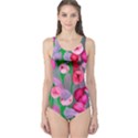 Mysterious And Enchanting Watercolor Flowers One Piece Swimsuit View1