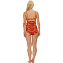 Background Ornamental Pattern Abstract Seamless Knot Front One-Piece Swimsuit View4