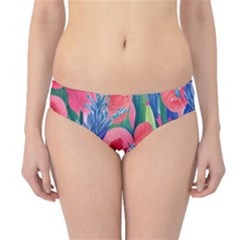 Celestial Watercolor Flowers Hipster Bikini Bottoms by GardenOfOphir