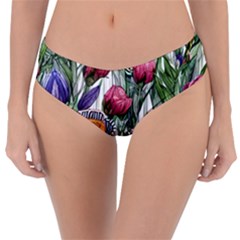 Watercolor Tropical Flowers Reversible Classic Bikini Bottoms by GardenOfOphir