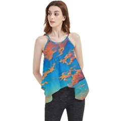Waves Crashing On The Shore Flowy Camisole Tank Top by GardenOfOphir