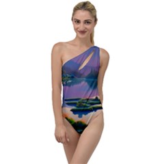 Astonishing Lake View To One Side Swimsuit by GardenOfOphir