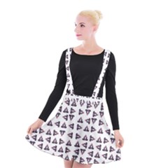 Happy Hound Funny Cute Gog Pattern Suspender Skater Skirt by dflcprintsclothing