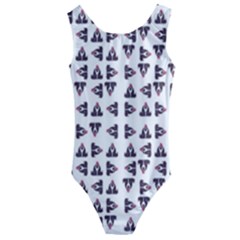 Happy Hound Funny Cute Gog Pattern Kids  Cut-out Back One Piece Swimsuit by dflcprintsclothing