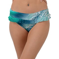Pastel Beach Wave Frill Bikini Bottoms by GardenOfOphir