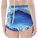 Watercolor Wave High-Waisted Bikini Bottoms View2