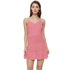 Conch Shell Pink	 - 	short Frill Dress by ColorfulDresses