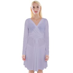 Orchid Hush Purple	 - 	long Sleeve Front Wrap Dress by ColorfulDresses