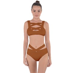 Burnt Orange	 - 	bandaged Up Bikini Set by ColorfulSwimWear