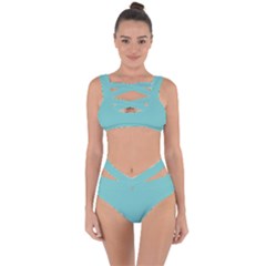 Northern Lights Blue	 - 	bandaged Up Bikini Set by ColorfulSwimWear