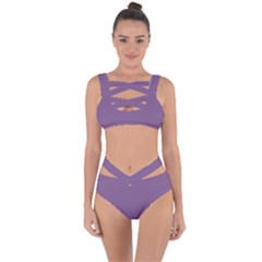 French Lilac Purple	 - 	bandaged Up Bikini Set by ColorfulSwimWear