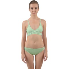 Tea Green	 - 	wrap Around Bikini Set by ColorfulSwimWear
