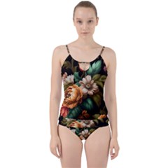 Floral Flower Blossom Bloom Flora Cut Out Top Tankini Set by Ravend