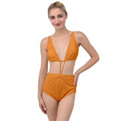 Apricot Orange	 - 	tied Up Two Piece Swimsuit by ColorfulSwimWear