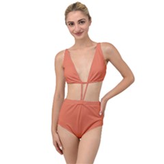 Burnt Sienna Orange	 - 	tied Up Two Piece Swimsuit by ColorfulSwimWear